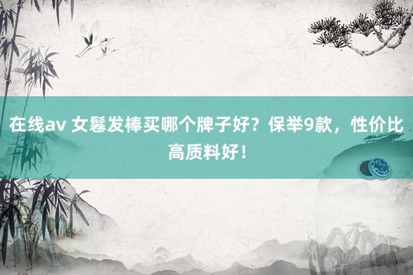 在线av 女鬈发棒买哪个牌子好？保举9款，性价比高质料好！